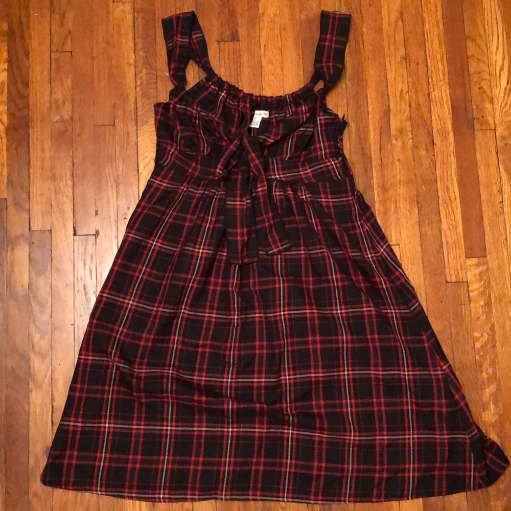 Plaid midi dress